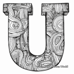 Uppercase U Alphabet Coloring Pages 1
