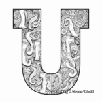 Uppercase U Alphabet Coloring Pages 2