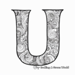Uppercase U Alphabet Coloring Pages 3