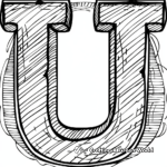 Uppercase U Alphabet Coloring Pages 4