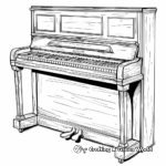 Upright Piano Coloring Pages for All Ages 1