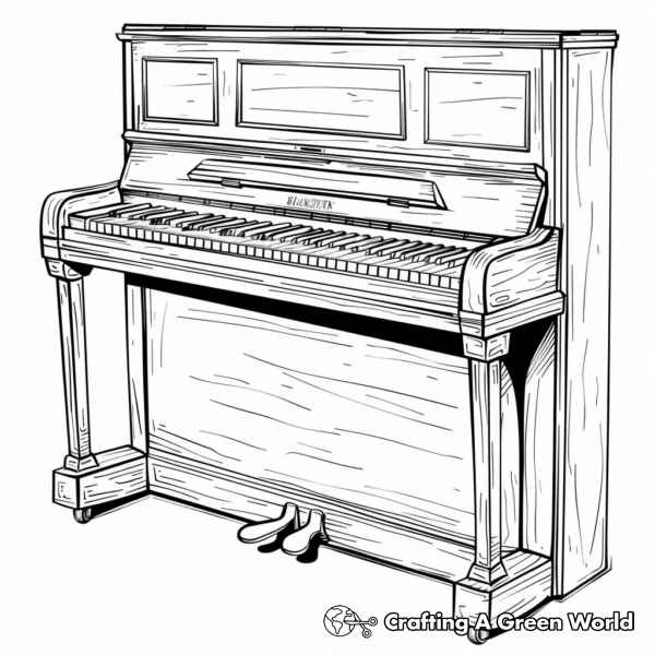 Piano Coloring Pages - Free &amp; Printable!