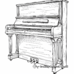Upright Piano Coloring Pages for All Ages 4