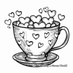 Valentine Heart Cup Coloring Pages 1