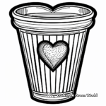Valentine Heart Cup Coloring Pages 2
