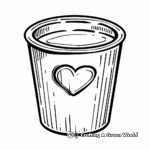 Valentine Heart Cup Coloring Pages 3