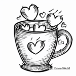 Valentine Heart Cup Coloring Pages 4