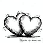 Valentine's Themed Two Hearts Coloring Pages 1