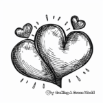 Valentine's Themed Two Hearts Coloring Pages 3