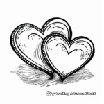 Valentine's Themed Two Hearts Coloring Pages 4