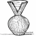 Vase with Letter V Coloring Page 2