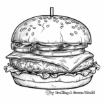 Vegan Burger Coloring Pages for Health Enthusiasts 1