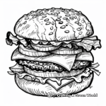Vegan Burger Coloring Pages for Health Enthusiasts 3