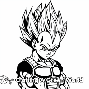 Vegeta Coloring Pages - Free &amp; Printable!