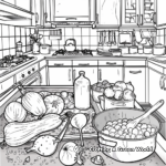 Vegetable Garden to Kitchen Coloring Pages 2
