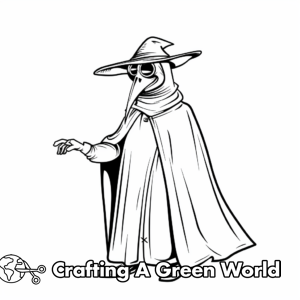 Plague Doctor Coloring Pages - Free &amp; Printable!