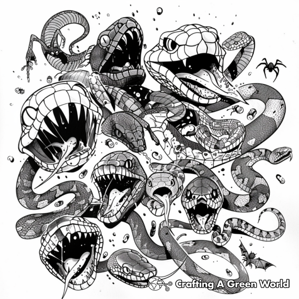 Venomous Snakes Coloring Pages 1