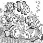 Vibrant Clownfish School Coloring Pages 1