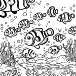 Vibrant Clownfish School Coloring Pages 2