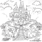 Vibrant Fantasy Land Coloring Pages 3