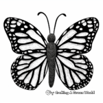 Vibrant Felt Butterfly Coloring Pages 3