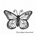 Vibrant Felt Butterfly Coloring Pages 4