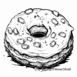 Vibrant Jelly Donut Coloring Pages 1