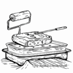 Vibrant Paint Roller & Tray Coloring Pages 4