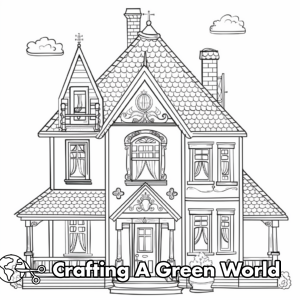 Doll House Coloring Pages - Free &amp; Printable!