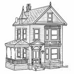 Victorian Doll House Coloring Sheets 4