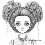 Victorian-Inspired Vintage Hair Coloring Pages 1
