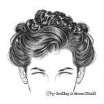 Victorian-Inspired Vintage Hair Coloring Pages 4