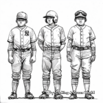 Vintage Baseball Uniform Coloring Pages 3