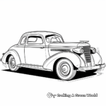 Vintage Black and White Car Coloring Pages 3