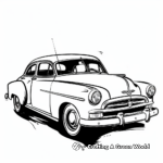 Vintage Black and White Car Coloring Pages 4