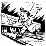 Vintage Bowling Alley Coloring Pages 1