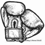 Vintage Boxing Gloves Coloring Pages 2