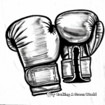 Vintage Boxing Gloves Coloring Pages 3
