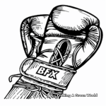 Vintage Boxing Gloves Coloring Pages 4