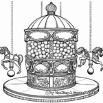 Vintage Carousel Gumball Machine Coloring Pages 3
