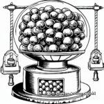 Vintage Carousel Gumball Machine Coloring Pages 4