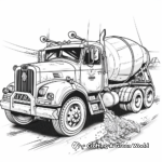 Vintage Cement Transporter Truck Coloring Pages 1