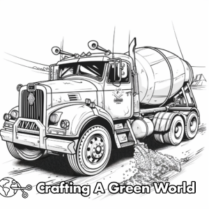 Cement Truck Coloring Pages - Free &amp; Printable!