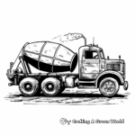 Vintage Cement Transporter Truck Coloring Pages 2