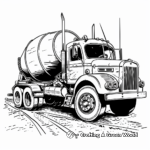 Vintage Cement Transporter Truck Coloring Pages 3