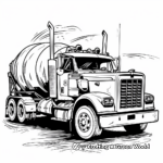 Vintage Cement Transporter Truck Coloring Pages 4