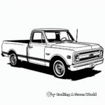 Vintage Chevy C10 Coloring Pages 2