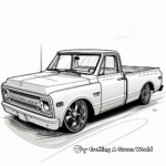Vintage Chevy C10 Coloring Pages 4