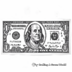 Vintage Dollar Bill Coloring Pages 1