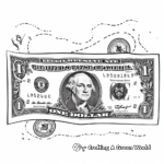 Vintage Dollar Bill Coloring Pages 3